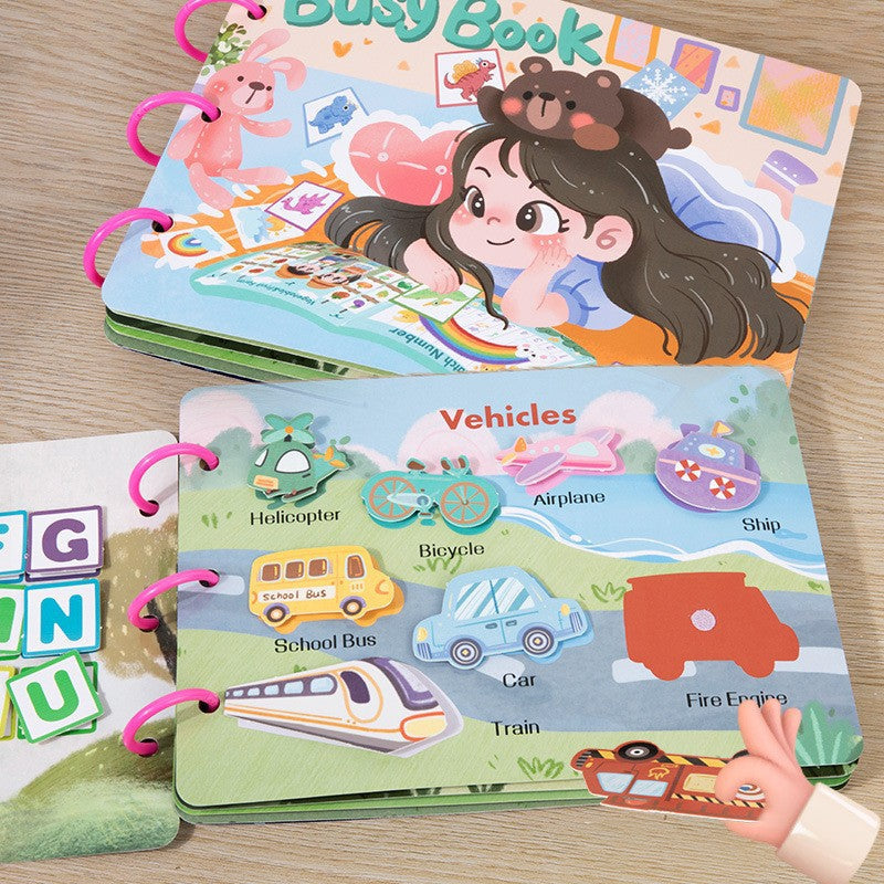 Enlightenment Early Education Quiet Paste Book Kindergarten Toy Baby Velcro Hand Tear Children Handmade Boys and Girls