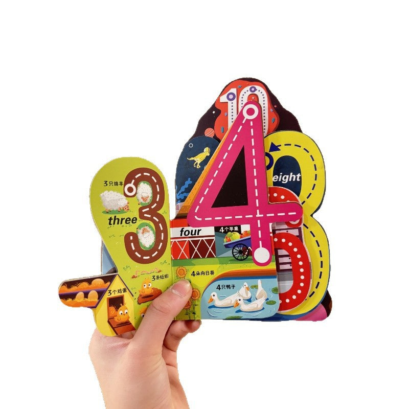Tear-Resistant Children's 3D Pop-Up Book, Early Education Cognitive Flip Book, Toddler Picture Book, Animal Paradise