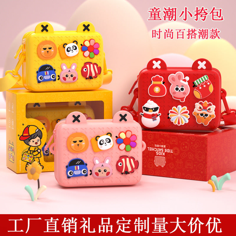 Rabbit children's cute men's and women's small bag messenger bag single and double shoulder backpack cartoon baby kindergarten holiday gift