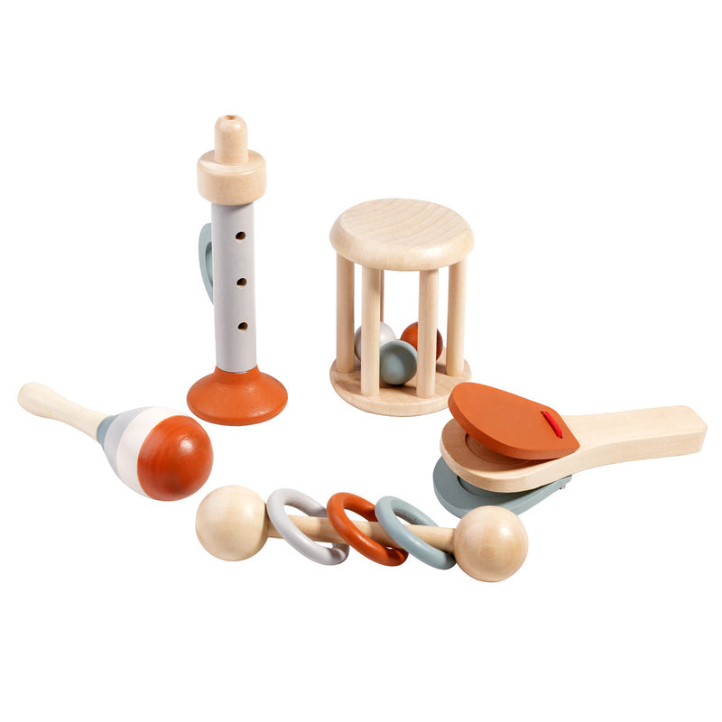 Orff Bell Baby Hand-Held Bell Infant Rattle Musical Instrument Toy Infant Early Education Soothing Bed