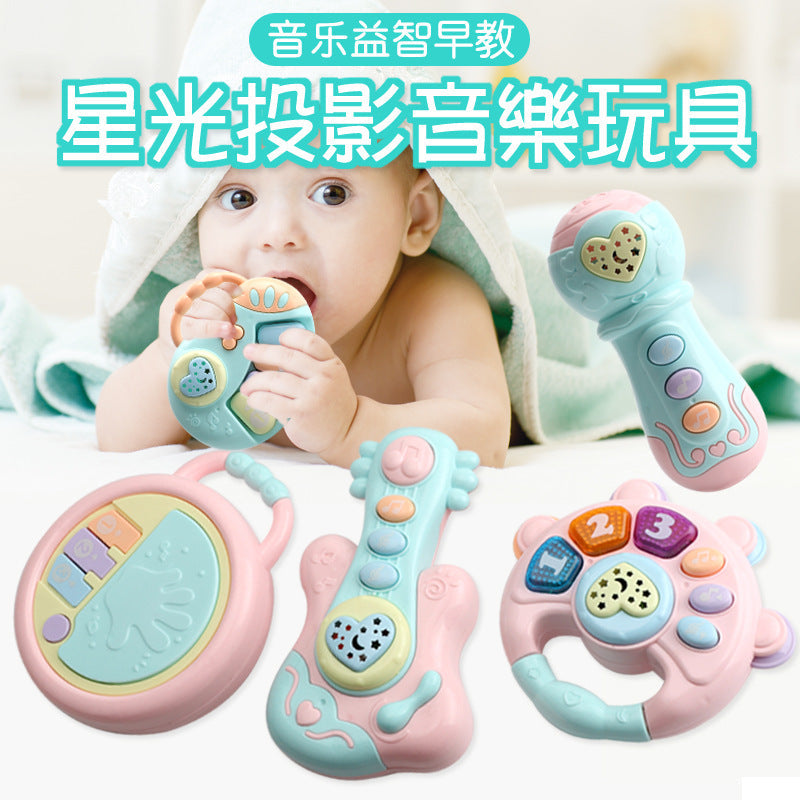 Baby Music Hand Clap Drum Light Projection Clap Drum 0-3 Years Old Infant Early Education Educational Kidsren's Rattle Toy