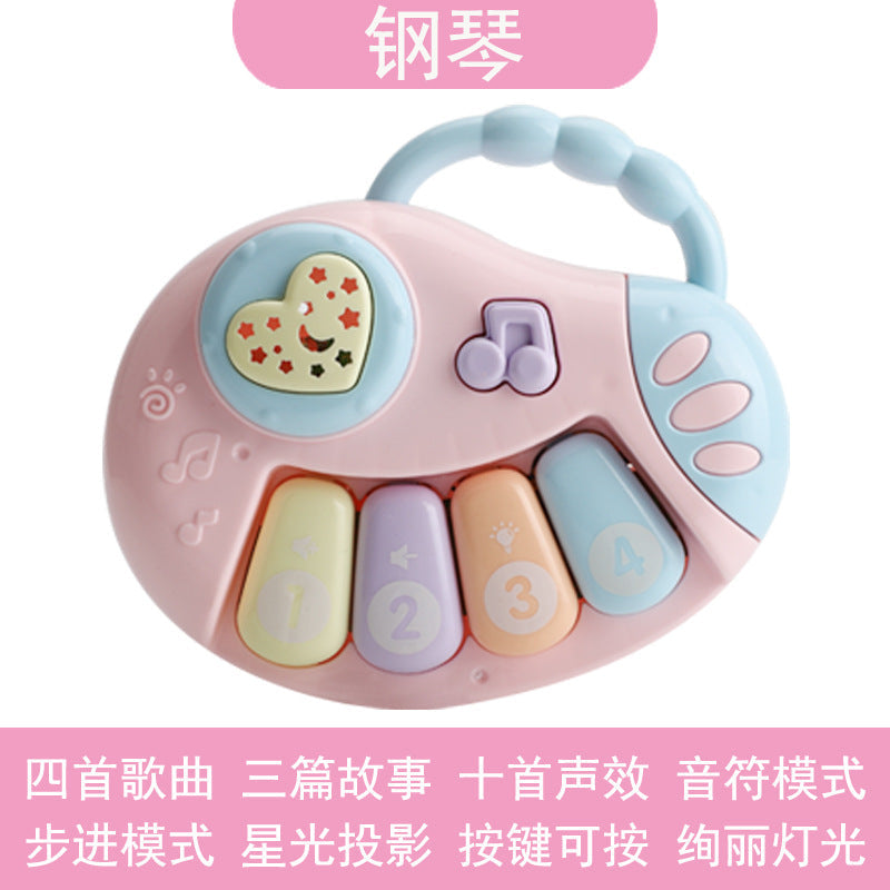 Baby Music Hand Clap Drum Light Projection Clap Drum 0-3 Years Old Infant Early Education Educational Kidsren's Rattle Toy