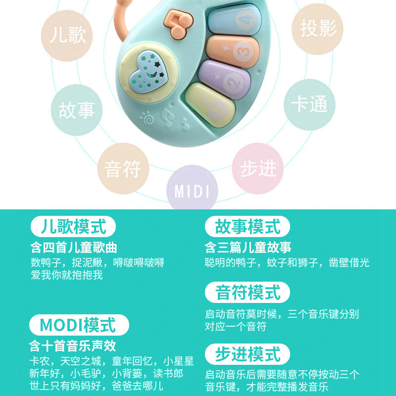 Baby Music Hand Clap Drum Light Projection Clap Drum 0-3 Years Old Infant Early Education Educational Kidsren's Rattle Toy
