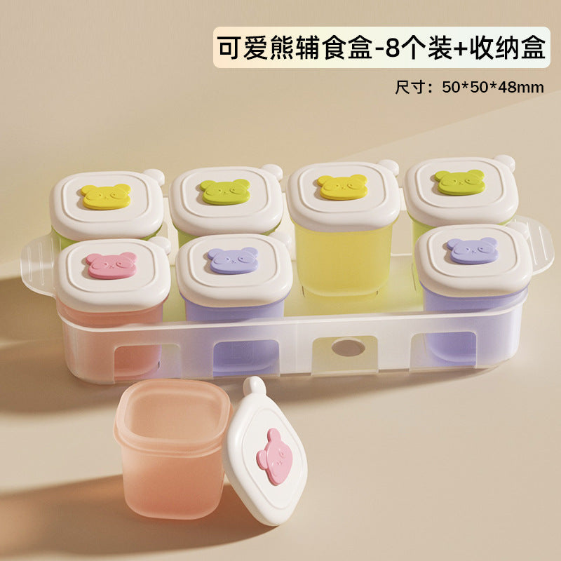 Baby Food Freezer Compartment Baby Food Box Compartment Independent Storage and Packaging Meat Puree Thick Soup Baby Silicone Food Supplement Mold