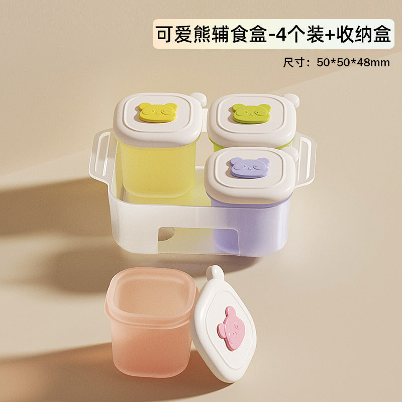 Baby Food Freezer Compartment Baby Food Box Compartment Independent Storage and Packaging Meat Puree Thick Soup Baby Silicone Food Supplement Mold