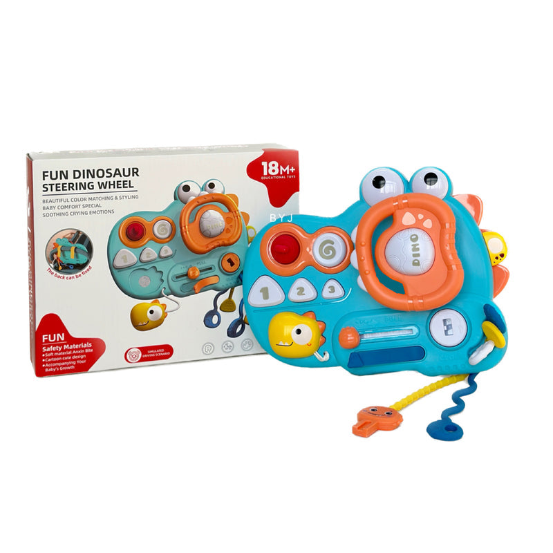 Cross-border Infant Steering Wheel Busy Board Montessori Early Education Multifunctional Simulation of Children's Rear Seat Comfort Steering Wheel