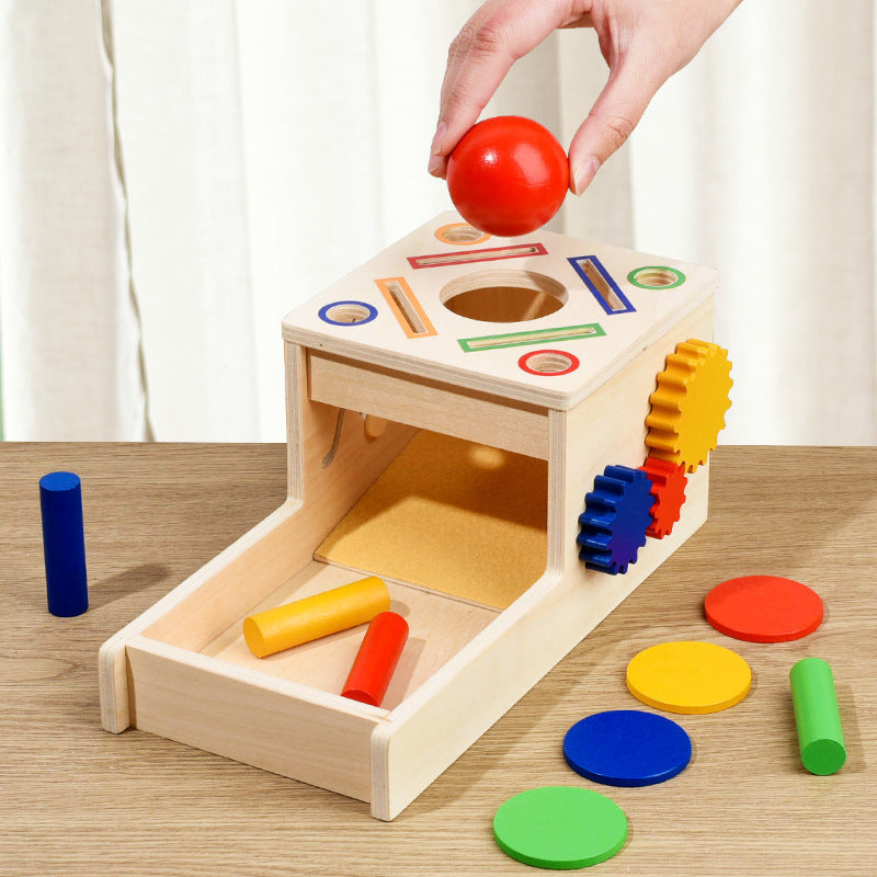 Wooden Children's Toys Montessori Early Education Educational Aids Kindergarten Tools Ball Drawer Target Box Science and Education Toys
