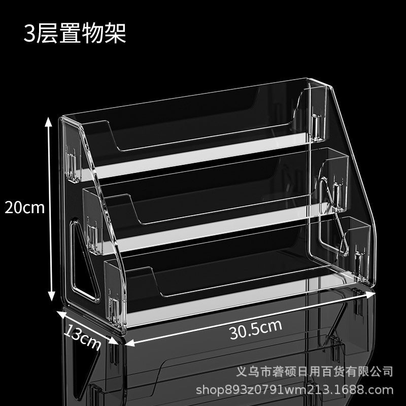 Transparent Acrylic Stepped Book and Magazine Storage Rack Multi-Layer Desktop Book Stand Bedside Table Children's Picture Book Storage