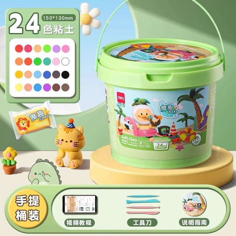 Deli Ultra-Light Clay Kidsren's Safe Non-Toxic Colored Clay 12 Colors 24 Colors 36 Colors Kindergarten Plasticine Clay Toys