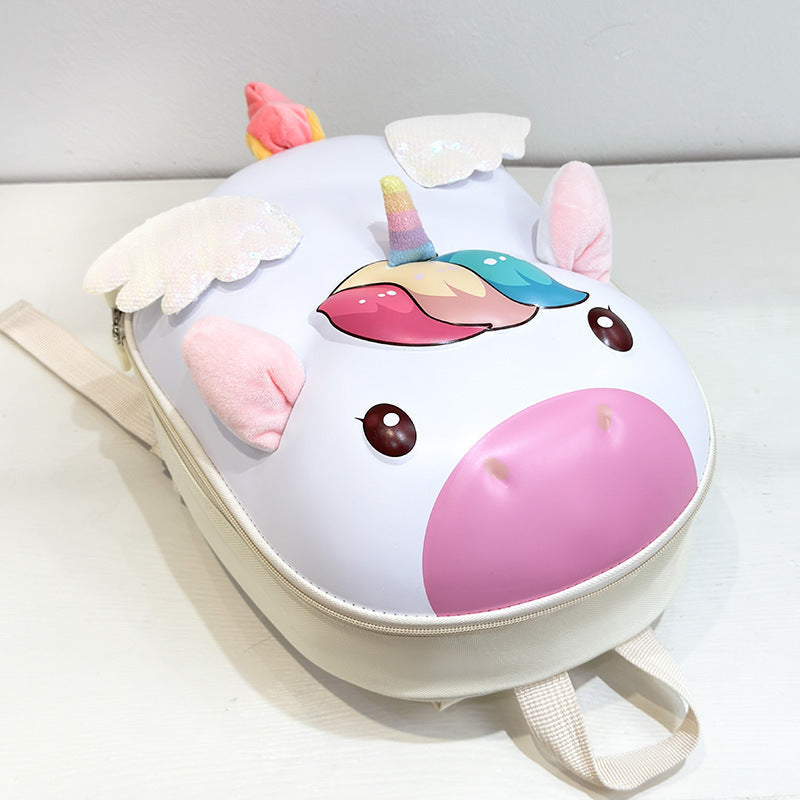 New Cross-Border Unicorn Kindergarten School Bag Eva Small School Bag for Boys and Girls, Lightweight Cartoon Children's Backpack