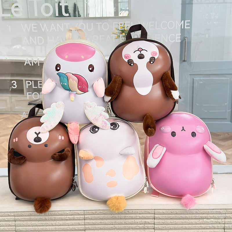 New Cross-Border Unicorn Kindergarten School Bag Eva Small School Bag for Boys and Girls, Lightweight Cartoon Children's Backpack