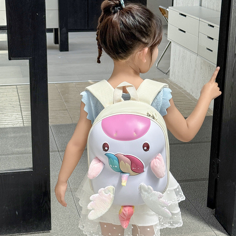 New Cross-Border Unicorn Kindergarten School Bag Eva Small School Bag for Boys and Girls, Lightweight Cartoon Children's Backpack