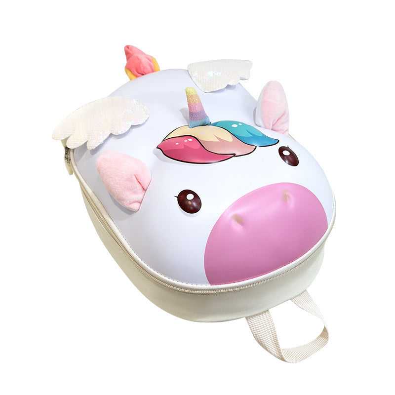New Cross-Border Unicorn Kindergarten School Bag Eva Small School Bag for Boys and Girls, Lightweight Cartoon Children's Backpack