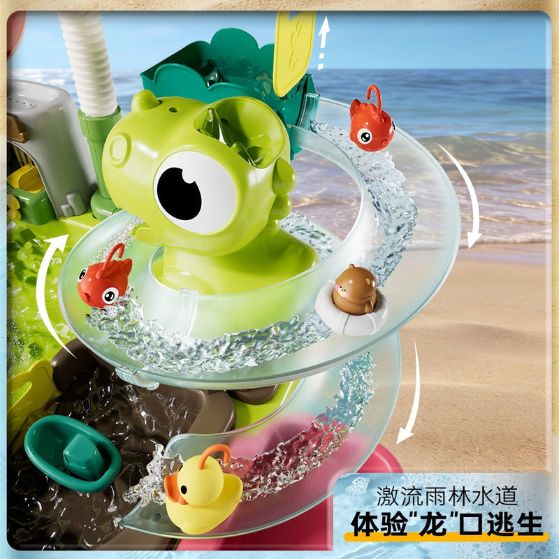Pretend Play Water Bath Toys, Kitchen Pretend Play Electric Water Dispenser, Fishing Platform, Boys and Girls Vegetable Washing Basin
