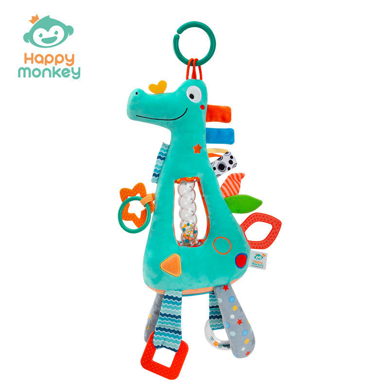 Happy Monkey Baby Toy 0 to 1 Years Old Multifunctional Grasping Training Hourglass Toy Stroller Hanging Bed Hanging Toy