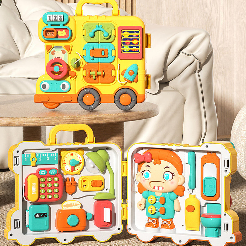 New Product Infant and Toddler Educational Busy Car Early Education Unlocking Brain-Moving Multi-Functional Toys Enlightenment Baby Learning Toys