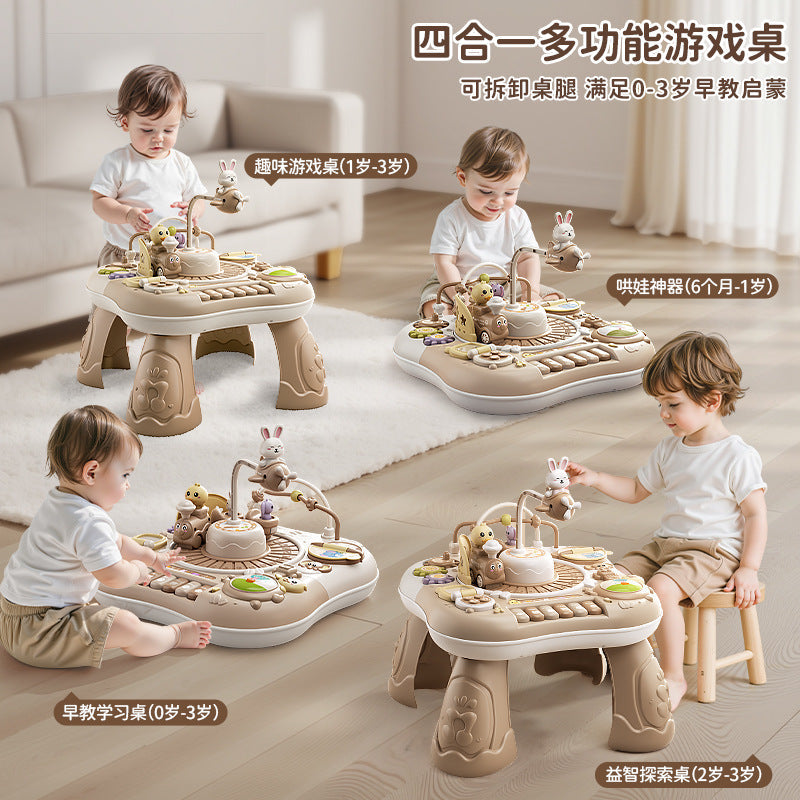 Early Education Multifunctional Game Table 6-in-1 Baby Enlightenment Educational Toys for 1-6 Years Old, Birthday Gift Set for Girls and Boys