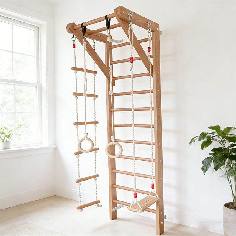 Ripstop Wooden Frame Stretching Equipment, No-Drill Climbing Equipment, Multifunctional Home Fitness Equipment for Pull-Ups and Leg Presses