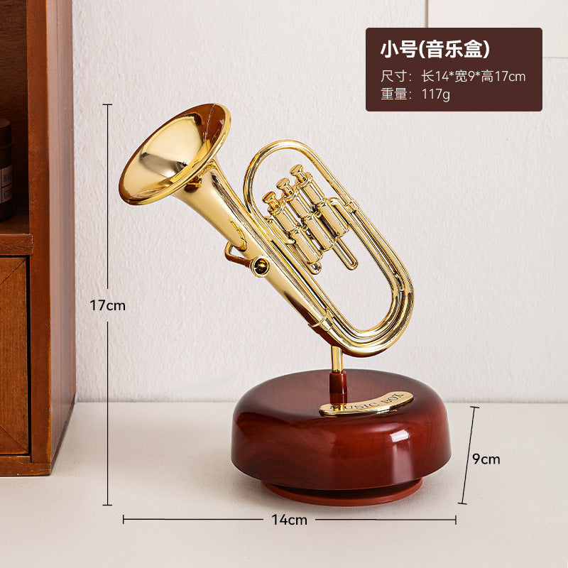 Retro Phonograph Desktop Decoration Advanced Sense Niche Music Box Music Box Living Room Bedroom Nostalgic Home Decoration