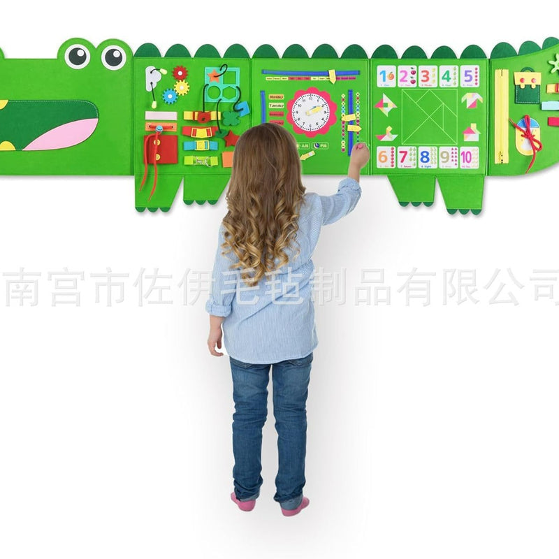 Cross-Border Amazon Preschool Educational Toy—Animal Planet Wall Hanging, Kids Early Learning Montessori Felt Story Board
