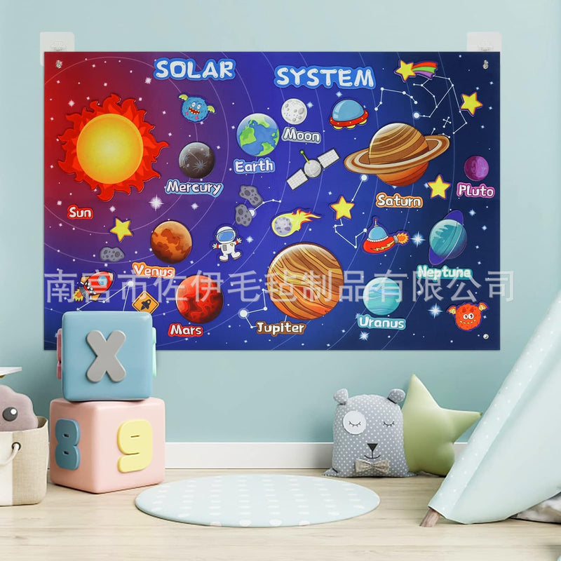 Cross-Border Amazon Preschool Educational Toy—Animal Planet Wall Hanging, Kids Early Learning Montessori Felt Story Board