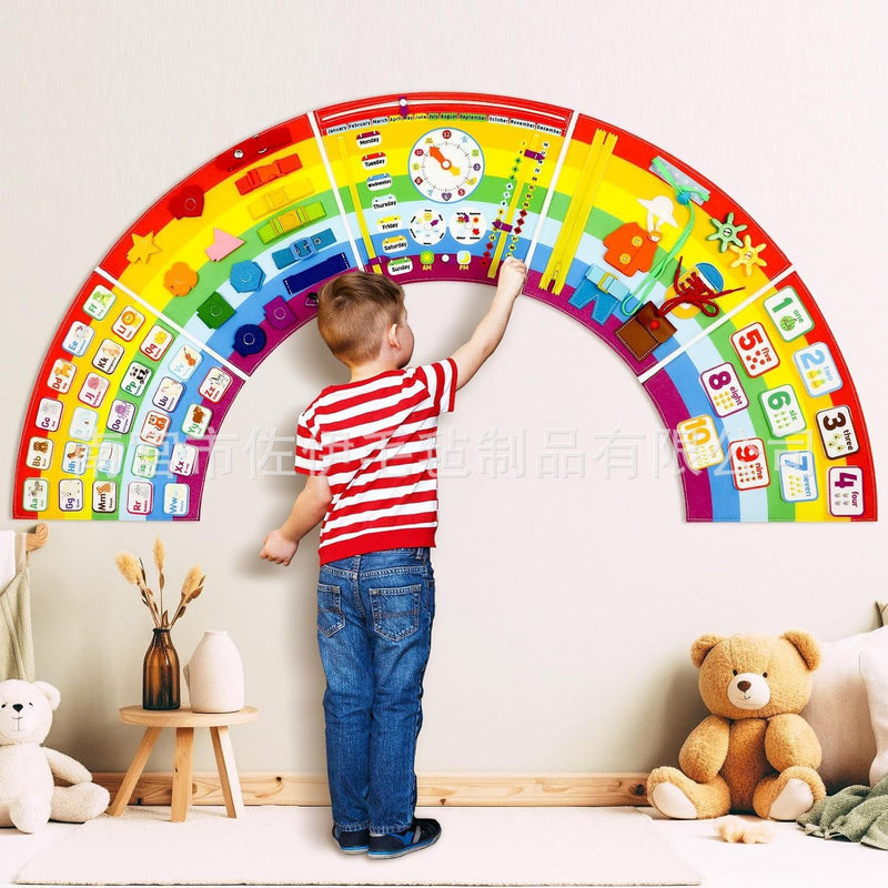 Cross-Border Amazon Preschool Educational Toy—Animal Planet Wall Hanging, Kids Early Learning Montessori Felt Story Board