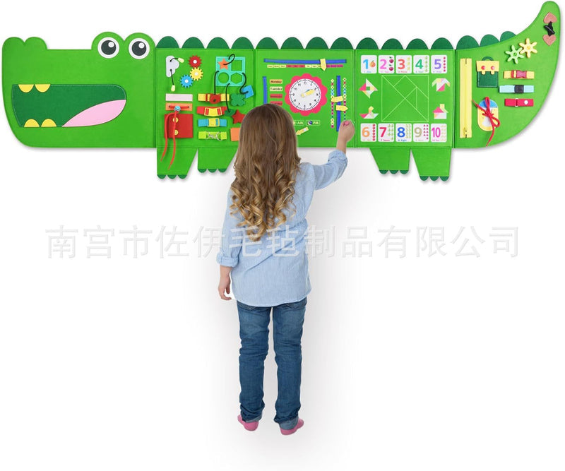 Cross-Border Amazon Preschool Educational Toy—Animal Planet Wall Hanging, Kids Early Learning Montessori Felt Story Board