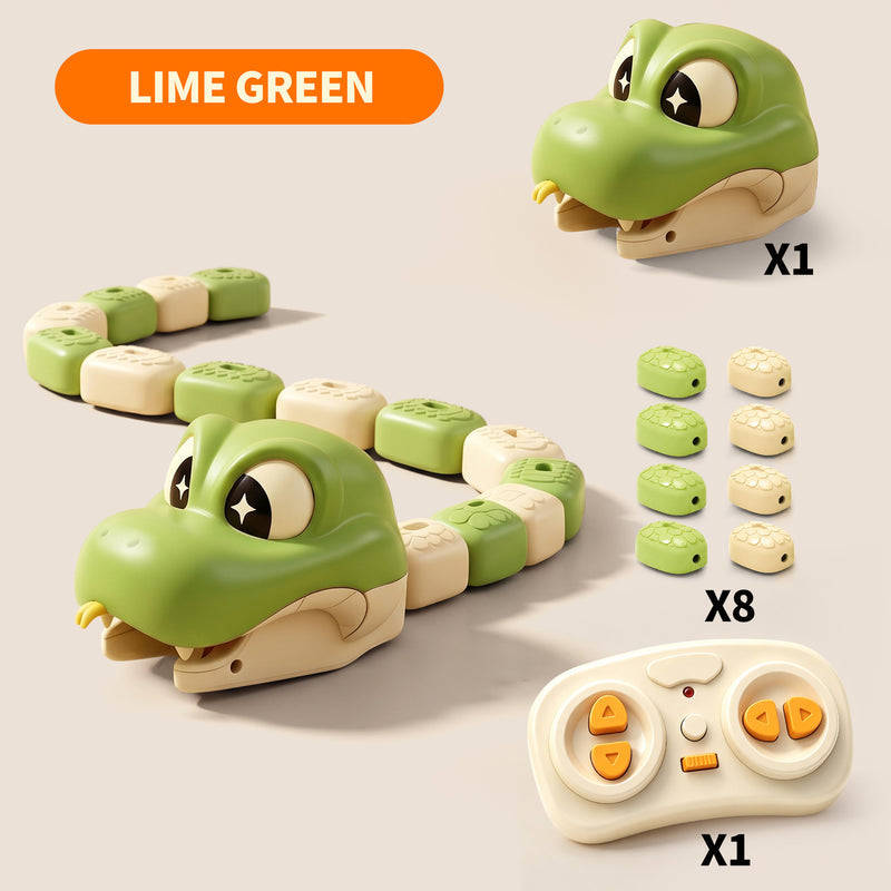 Remote Control Snake Toy for Kids, Electric Toy Car with Magnetic Snake, Parent-Child Interactive Game Toy (Cross-Border)