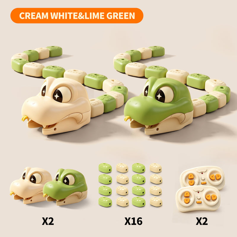 Remote Control Snake Toy for Kids, Electric Toy Car with Magnetic Snake, Parent-Child Interactive Game Toy (Cross-Border)