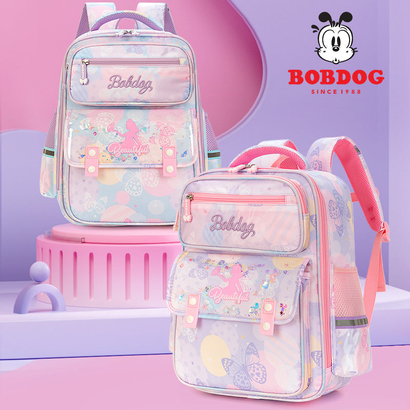Balaboo Kids School Backpack for Girls, Spine-Friendly Lightweight Waterproof Large Capacity for Grades 1-3-6 Years