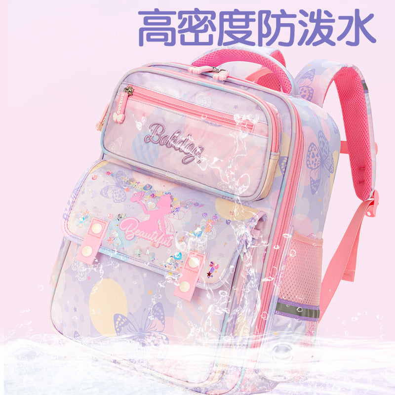Balaboo Kids School Backpack for Girls, Spine-Friendly Lightweight Waterproof Large Capacity for Grades 1-3-6 Years
