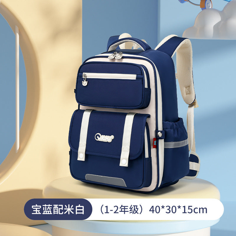 Seven-Star Fox Lighter Load Posture-Relief Orthopedic Backpack for Primary School, 3-6 Years (Multiple Modules Massage Back Pad) Kids’ Double-Shoulder Backpack