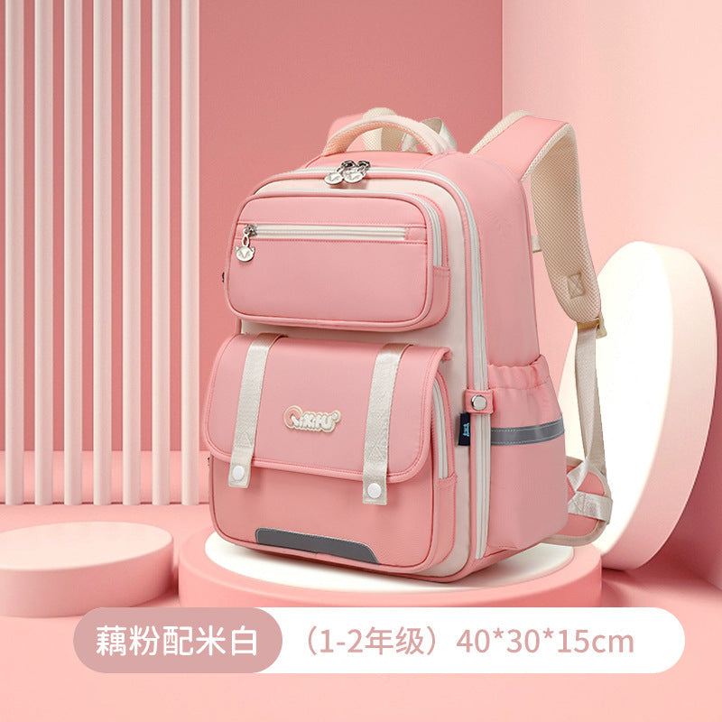 Seven-Star Fox Lighter Load Posture-Relief Orthopedic Backpack for Primary School, 3-6 Years (Multiple Modules Massage Back Pad) Kids’ Double-Shoulder Backpack
