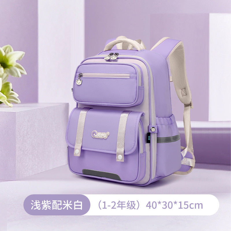 Seven-Star Fox Lighter Load Posture-Relief Orthopedic Backpack for Primary School, 3-6 Years (Multiple Modules Massage Back Pad) Kids’ Double-Shoulder Backpack