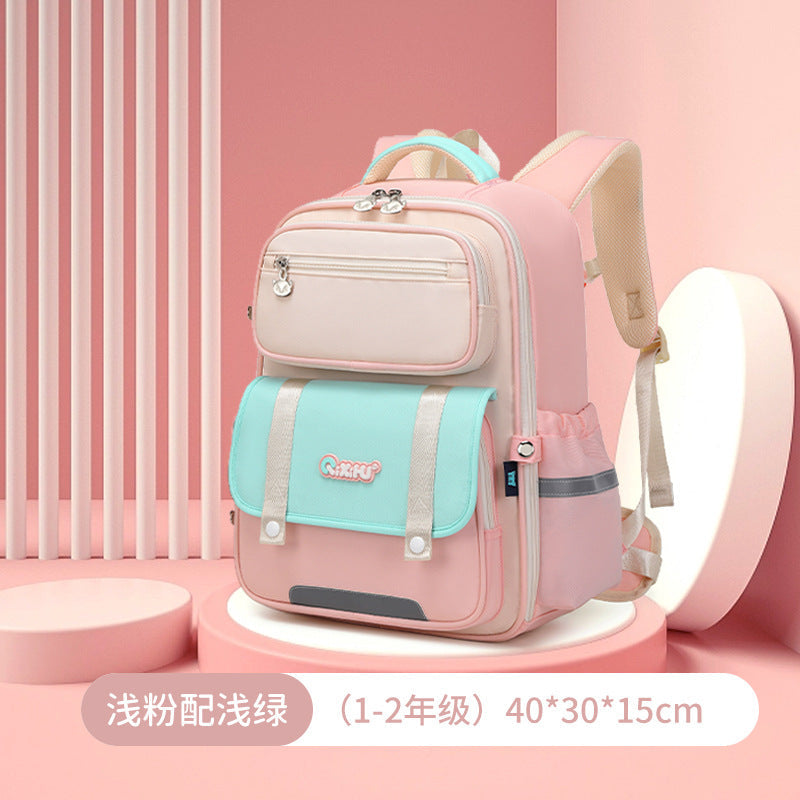 Seven-Star Fox Lighter Load Posture-Relief Orthopedic Backpack for Primary School, 3-6 Years (Multiple Modules Massage Back Pad) Kids’ Double-Shoulder Backpack
