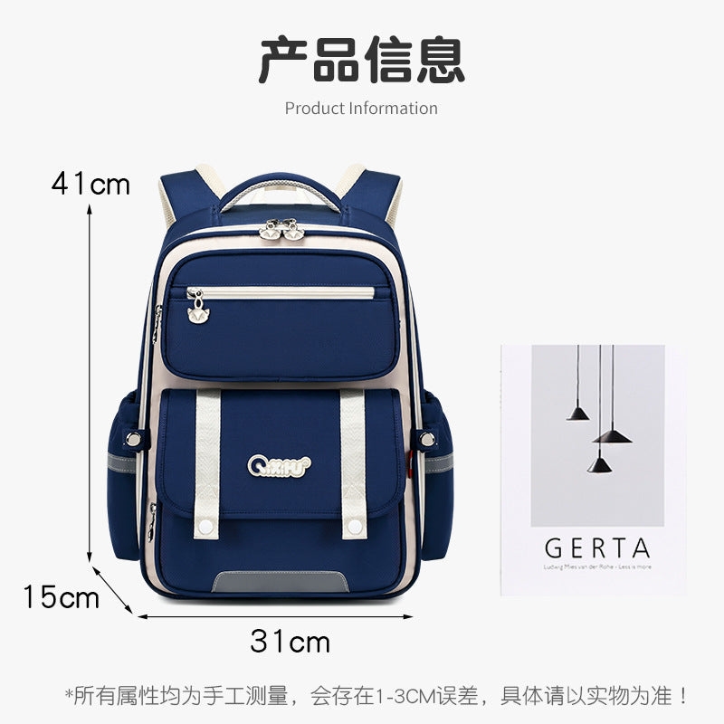Seven-Star Fox Lighter Load Posture-Relief Orthopedic Backpack for Primary School, 3-6 Years (Multiple Modules Massage Back Pad) Kids’ Double-Shoulder Backpack