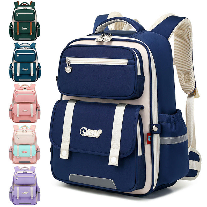 Seven-Star Fox Lighter Load Posture-Relief Orthopedic Backpack for Primary School, 3-6 Years (Multiple Modules Massage Back Pad) Kids’ Double-Shoulder Backpack