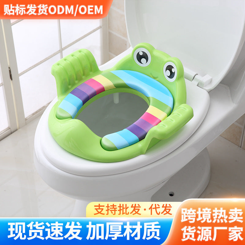 Baby Potty Seat Cushion, Infant & Toddler Frog Toilet Seat Ring, Extra Large Soft Potty Pad for Kids