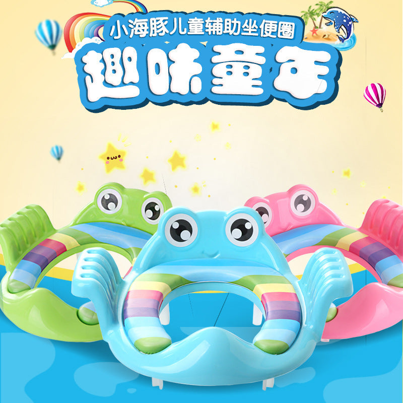 Baby Potty Seat Cushion, Infant & Toddler Frog Toilet Seat Ring, Extra Large Soft Potty Pad for Kids