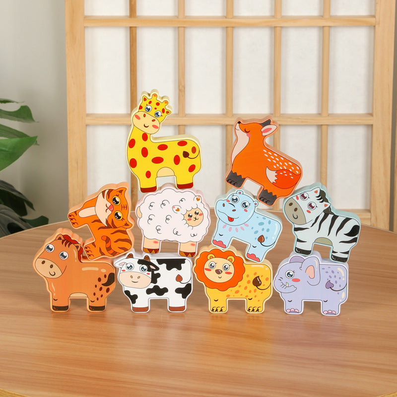 Kids Educational Early Learning Toy Letter 3D Puzzle, Animal Cognition 3D Stacking Puzzle Blocks, Balance Stacking Building Toy (Wholesale)