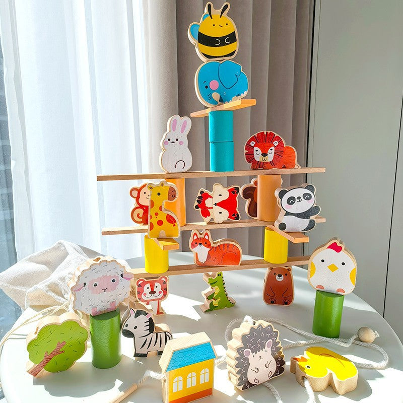 Kids Educational Early Learning Toy Letter 3D Puzzle, Animal Cognition 3D Stacking Puzzle Blocks, Balance Stacking Building Toy (Wholesale)