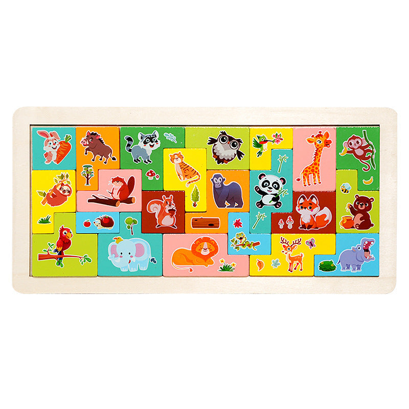 Kids Educational Early Learning Toy Letter 3D Puzzle, Animal Cognition 3D Stacking Puzzle Blocks, Balance Stacking Building Toy (Wholesale)