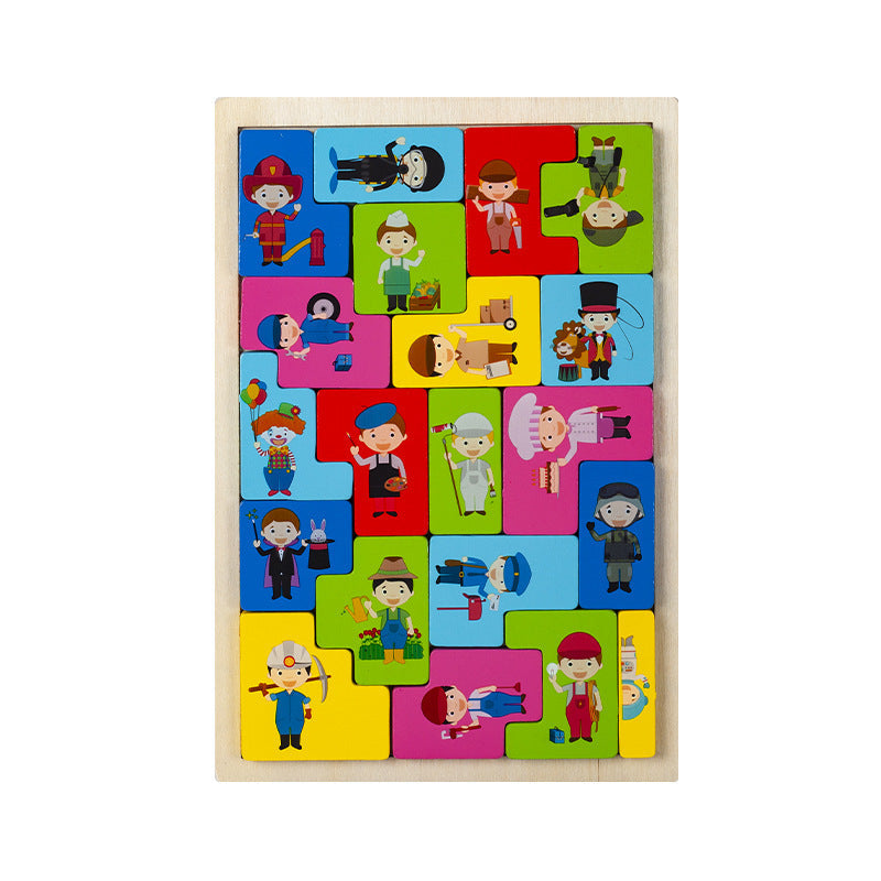 Kids Educational Early Learning Toy Letter 3D Puzzle, Animal Cognition 3D Stacking Puzzle Blocks, Balance Stacking Building Toy (Wholesale)