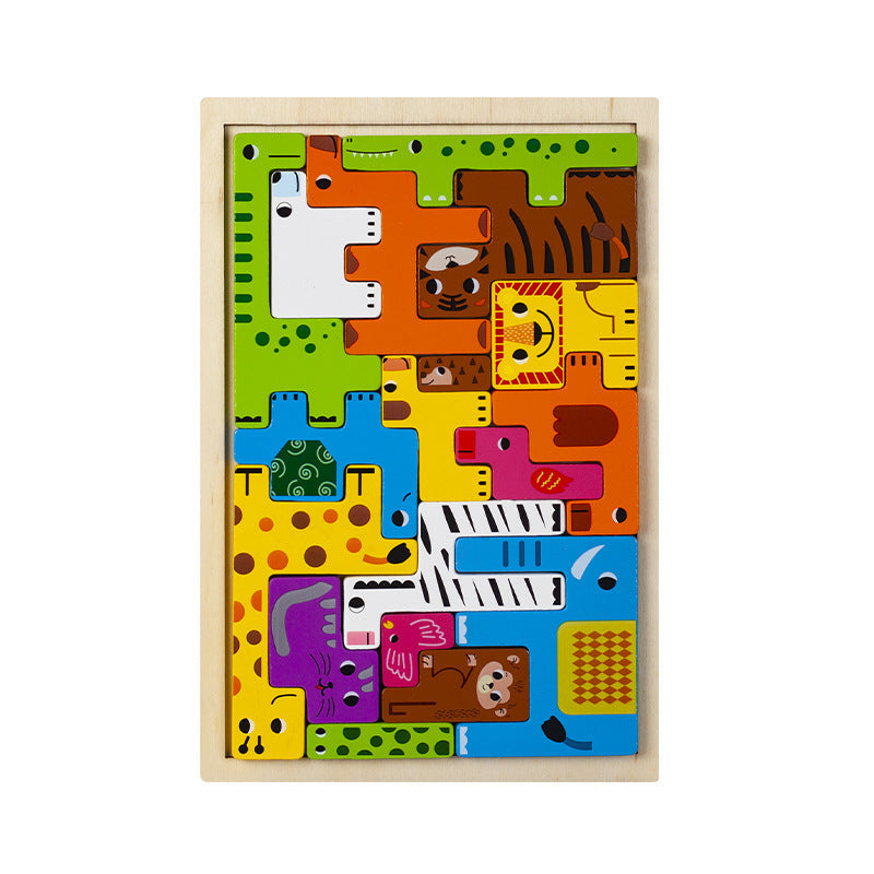 Kids Educational Early Learning Toy Letter 3D Puzzle, Animal Cognition 3D Stacking Puzzle Blocks, Balance Stacking Building Toy (Wholesale)
