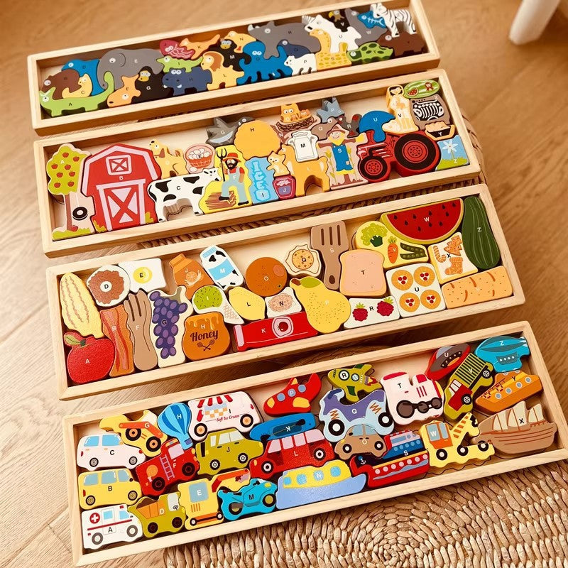 Kids Educational Early Learning Toy Letter 3D Puzzle, Animal Cognition 3D Stacking Puzzle Blocks, Balance Stacking Building Toy (Wholesale)