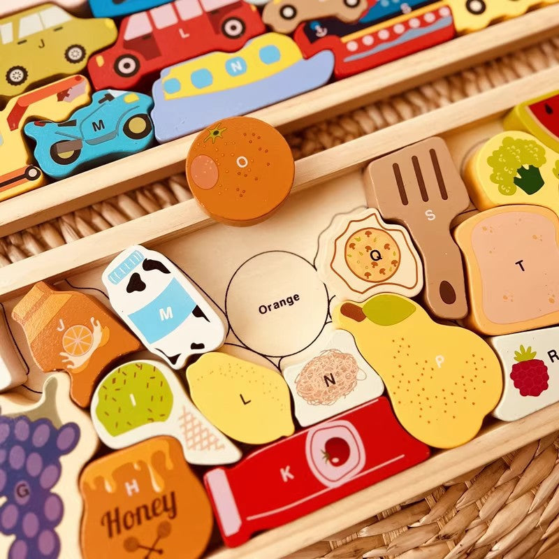 Kids Educational Early Learning Toy Letter 3D Puzzle, Animal Cognition 3D Stacking Puzzle Blocks, Balance Stacking Building Toy (Wholesale)