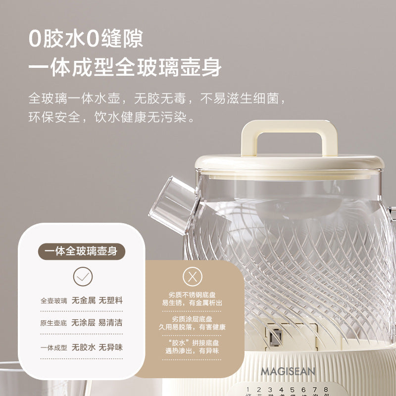 Household Glass Health Pot, Automatic Constant Temperature Kettle, Multi-Functional Office Tea Maker, Small One-Person Health Pot