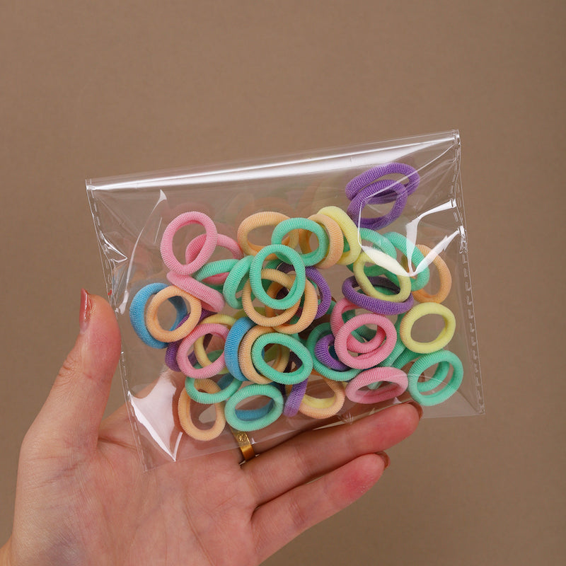 Children's Colorful Hair Ties, Threaded Elastic Bands That Don'T Damage Hair, High Elasticity Thumb-Sized Hair Ties, Girls' Hair Ropes, Hair Accessories