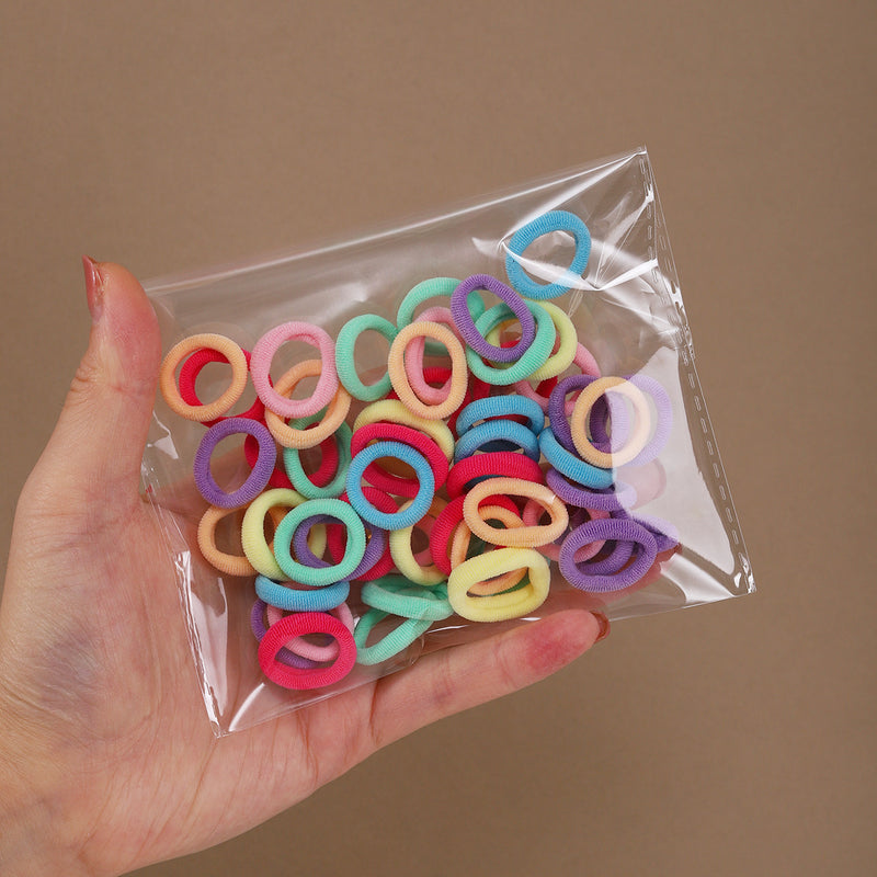 Children's Colorful Hair Ties, Threaded Elastic Bands That Don'T Damage Hair, High Elasticity Thumb-Sized Hair Ties, Girls' Hair Ropes, Hair Accessories