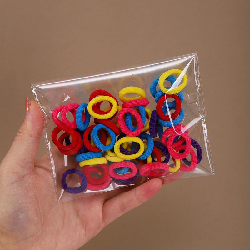 Children's Colorful Hair Ties, Threaded Elastic Bands That Don'T Damage Hair, High Elasticity Thumb-Sized Hair Ties, Girls' Hair Ropes, Hair Accessories